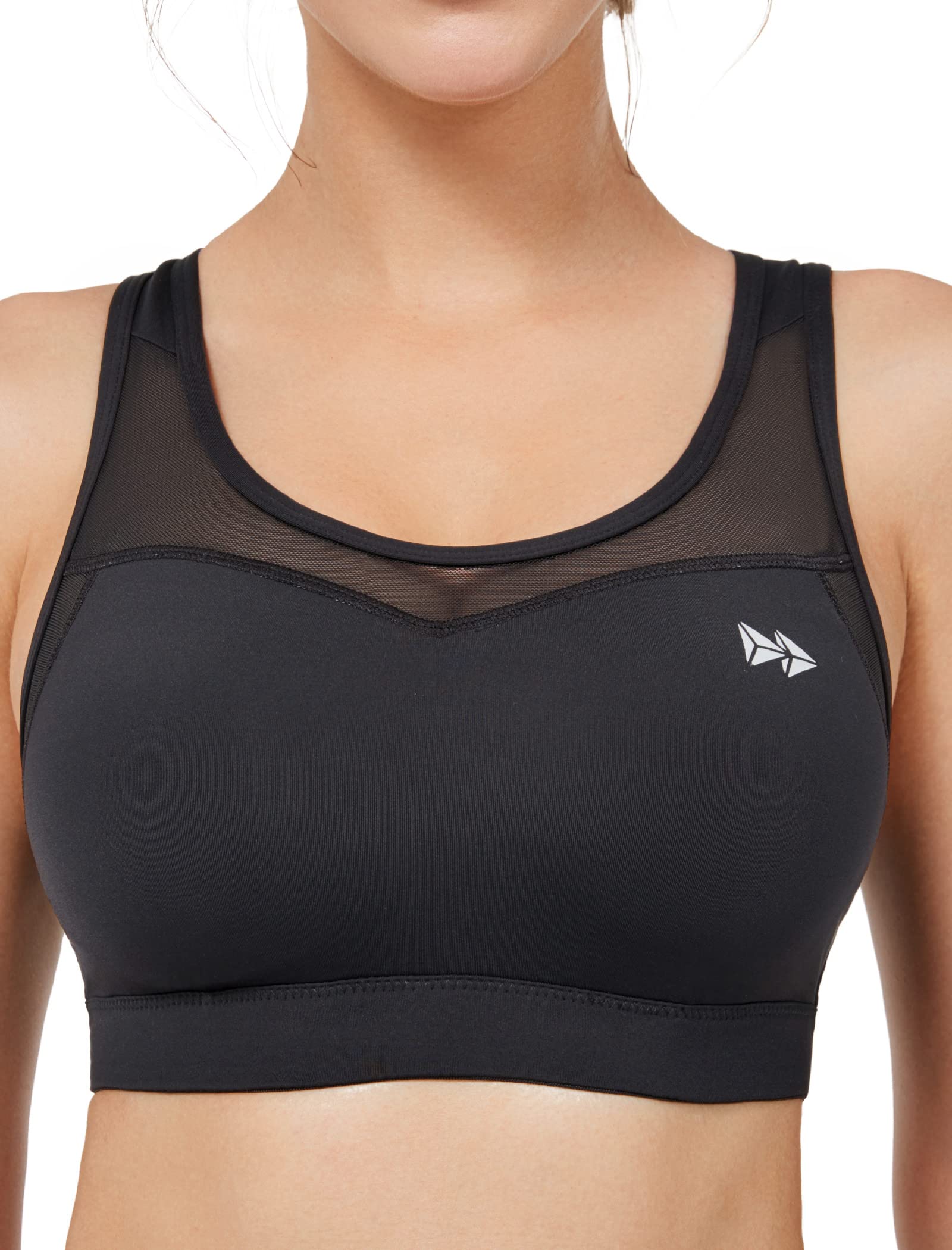 Yvette Soutien - Gorge de Sport Femmes en Maille Respirante Dos Nageur Maintien Élevé sans Armatures Grande Taille Fitness Jogging Golf - fitnessterapy