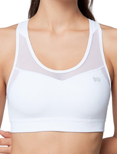 Yvette Soutien - Gorge de Sport Femmes en Maille Respirante Dos Nageur Maintien Élevé sans Armatures Grande Taille Fitness Jogging Golf - fitnessterapy