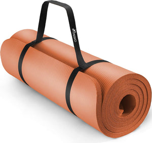 TRESKO Tapis d'exercice Fitness Tapis de Yoga Tapis de Pilates Tapis de Gymnastique, Dimensions 185 x 60 x 1,5 cm ou et 190 x 100 x 1,5 cm, sans Phtalates/en Mousse NBR/respecte la Peau - fitnessterapy