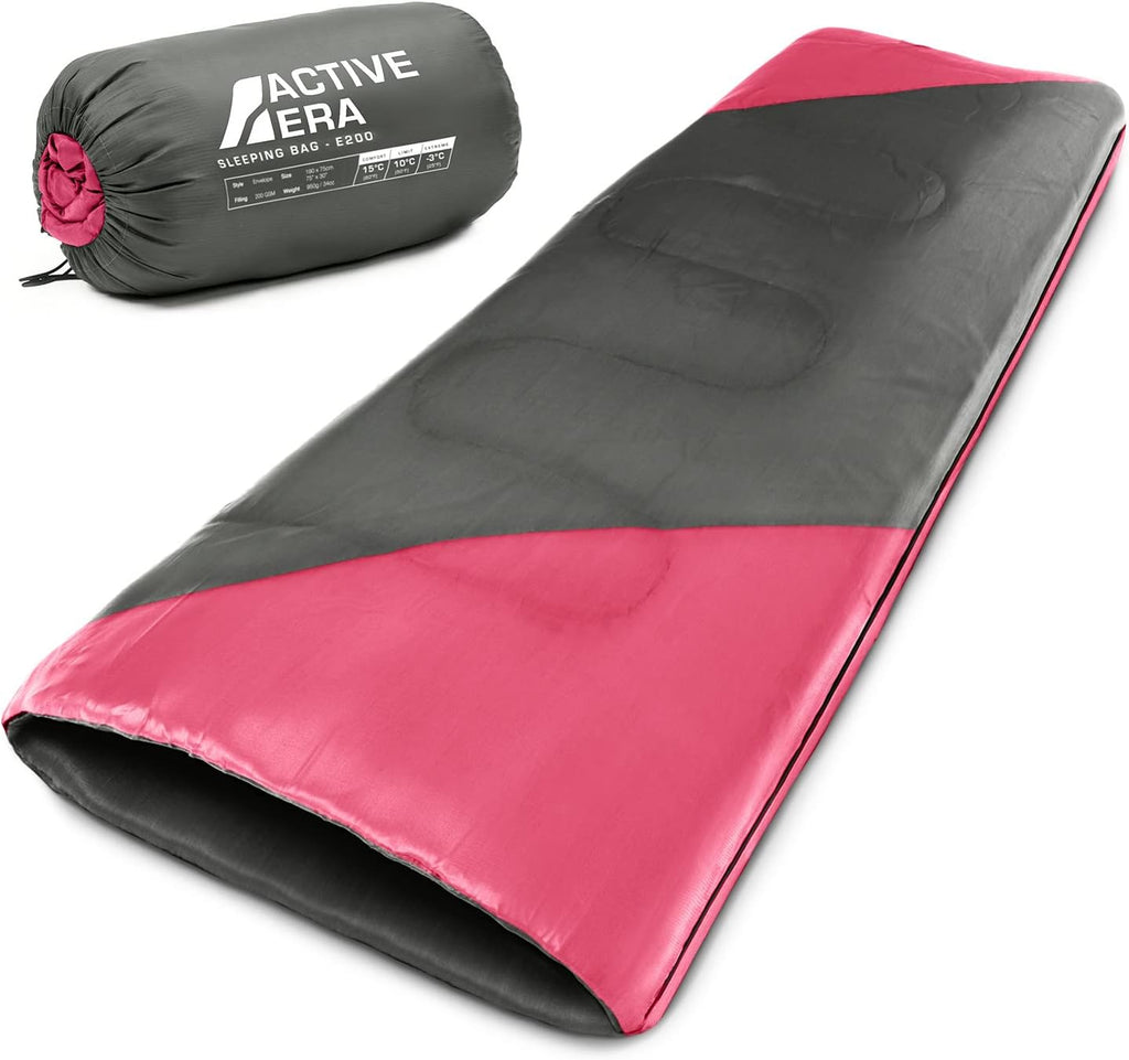 Active Era Sac de Couchage rectangulaire, Ultra léger, pour Les Voyages, Le Camping, la randonnée, Activités intérieures et extérieures - 190 x 75 cm - fitnessterapy