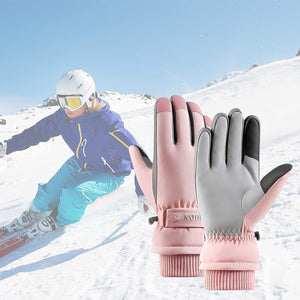 Andiker Gants de ski d'hiver pour femme - Chauds - Imperméables - Pour le ski, la course et le cyclisme - fitnessterapy