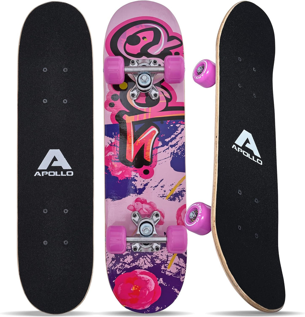 Apollo Skateboard pour Enfants, Petit Skate pour Enfants, Planche à roulettes - fitnessterapy