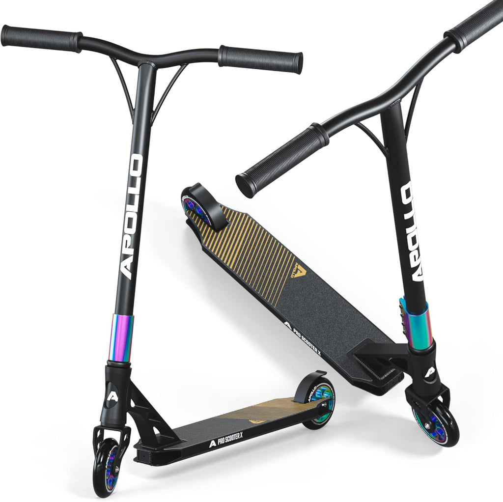 Apollo Trotinette Adulte Genesis Pro - Trottinette de Cascade Pro Robuste avec Roulements à Billes ABEC 9, Trottinette de Saut, Trottinette de Démonstration, Trotinette Freestyle - fitnessterapy