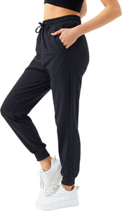 Björn Swensen Pantalon de jogging pour femme en coton pantalon de sport long, coupe ajustée - fitnessterapy