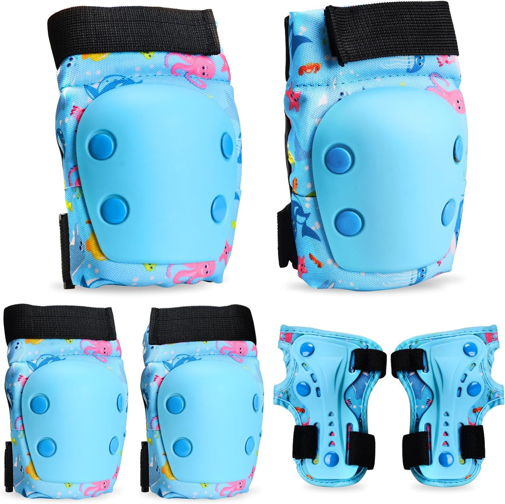 CHMMY Protection Roller Enfant Genouillère Inline Skate pour Filles avec Protège-Poignets, Genouillères et Coudières pour Patins à roulettes, Cyclisme, Vélo BMX, Planche à roulettes - fitnessterapy