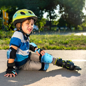 CHMMY Protection Roller Enfant Genouillère Inline Skate pour Filles avec Protège-Poignets, Genouillères et Coudières pour Patins à roulettes, Cyclisme, Vélo BMX, Planche à roulettes - fitnessterapy