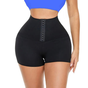 CHRLEISURE Cycling Shorts Women High Waist Fitness Shapewear Abdomen Shorts Quick-Drying Push Up Stretch Sports Casual Shorts - fitnessterapy