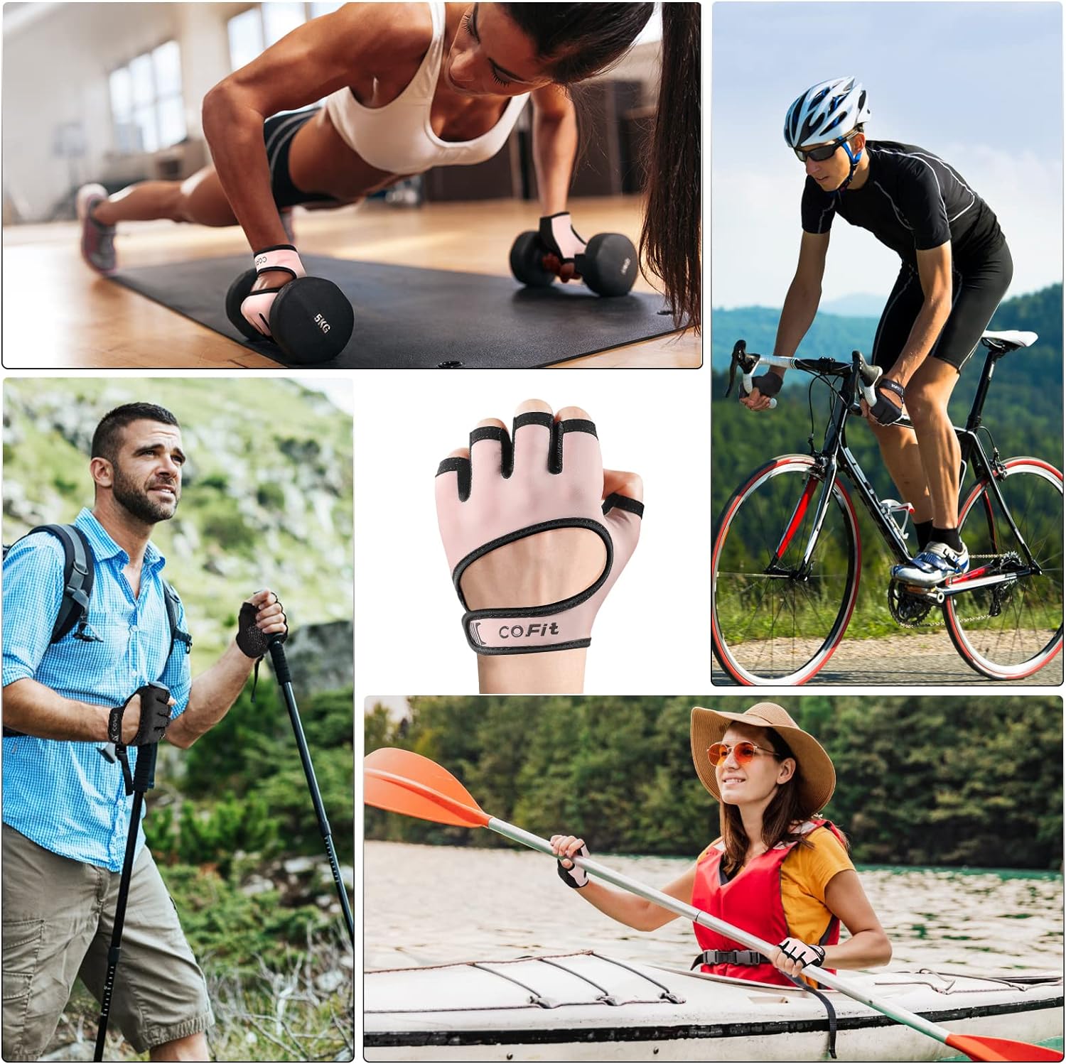 COFIT Gants de Fitness avec Bracelet de Soutien, Respirants et Antidérapants Gants d'haltérophilie pour Homme et Femme Idéal pour l'haltérophilie, Le Fitness, l'exercice - fitnessterapy