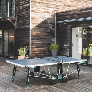 CORNILLEAU - Table d'extérieur 400X Outdoor - Loisir de Jardin - Agrément FFTT - Panneau Bleu ou Gris 5mm - fitnessterapy