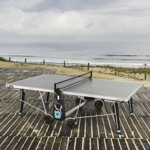 CORNILLEAU - Table d'extérieur 400X Outdoor - Loisir de Jardin - Agrément FFTT - Panneau Bleu ou Gris 5mm - fitnessterapy