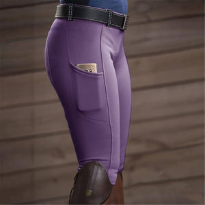 Dinnesis Legging d'équitation pour femme - Taille haute - Pantalon d'équitation avec poche pour téléphone portable - Pantalon d'équitation extensible - Pantalon de sport d'extérieur - Pantalon de - fitnessterapy