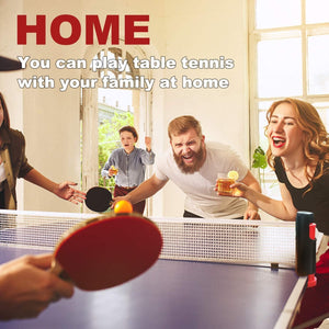 Filet de ping-pong rétractable Sportout avec support, parfait pour une table de ping-pong, un bureau, une cuisine ou une table de salle à manger - fitnessterapy