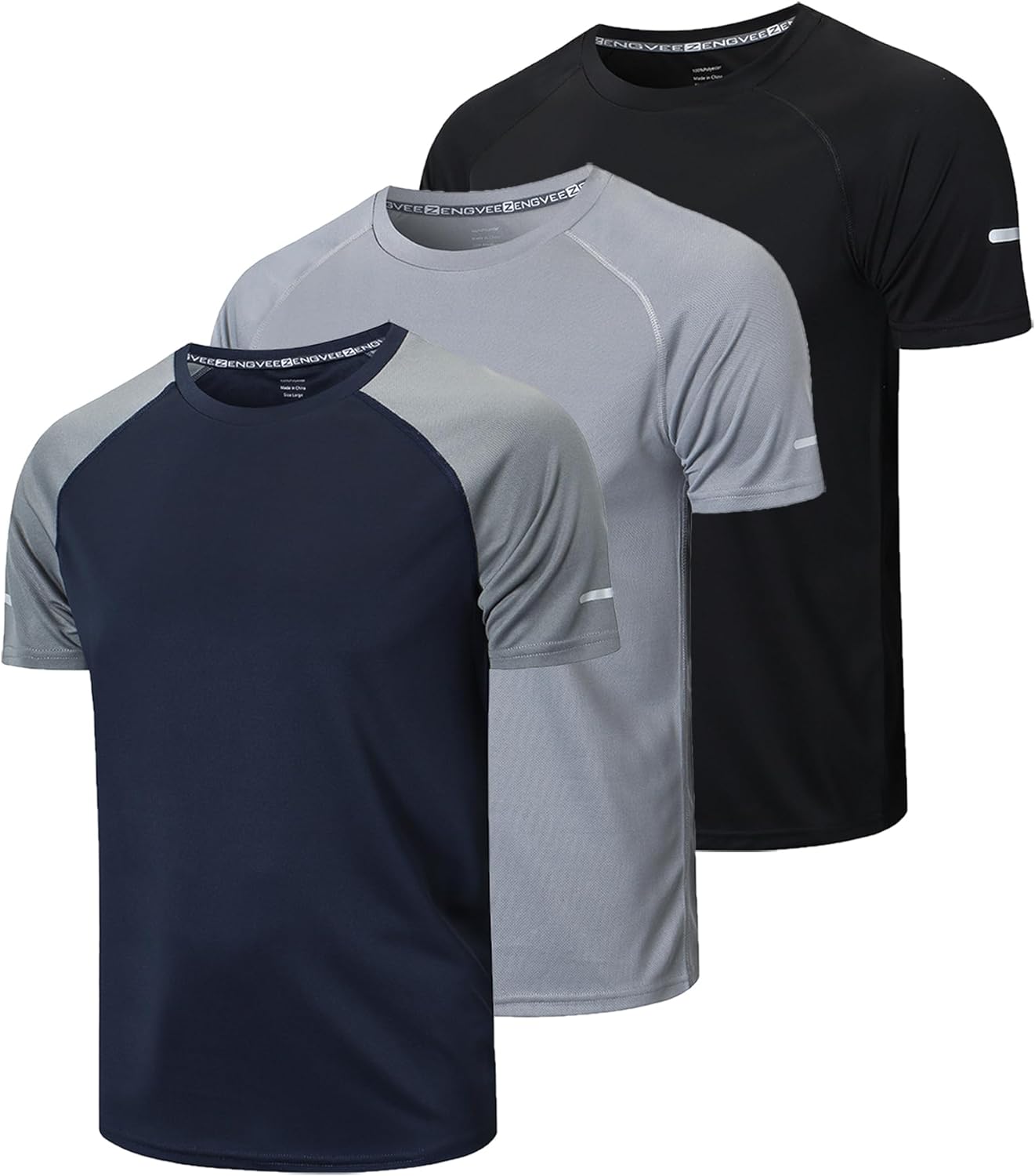 frueo 3 Pack T-Shirt Homme Tee Shirt Sport Homme Manche Courte Séchage Rapide Respirant Baselayer Haut Running Fitness Gym - fitnessterapy