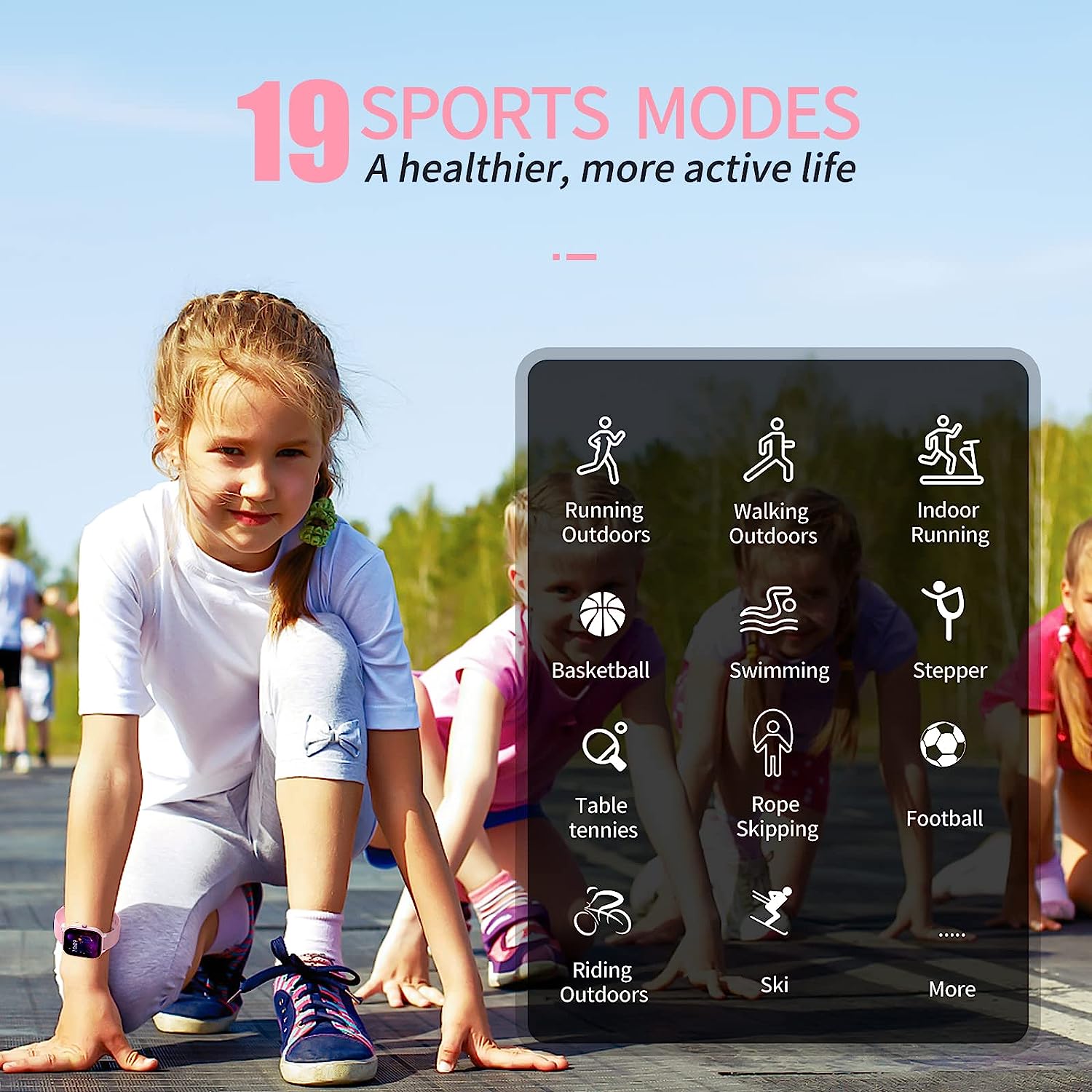 HENGTO Fitness Tracker Activité Enfants, IP68 étanche smartwatch avec Moniteur de Fréquence, Montre de Fitness, Montre pour Enfants, Cadeaux d'anniversaire pour garçons et Filles de 6-16 Ans - fitnessterapy