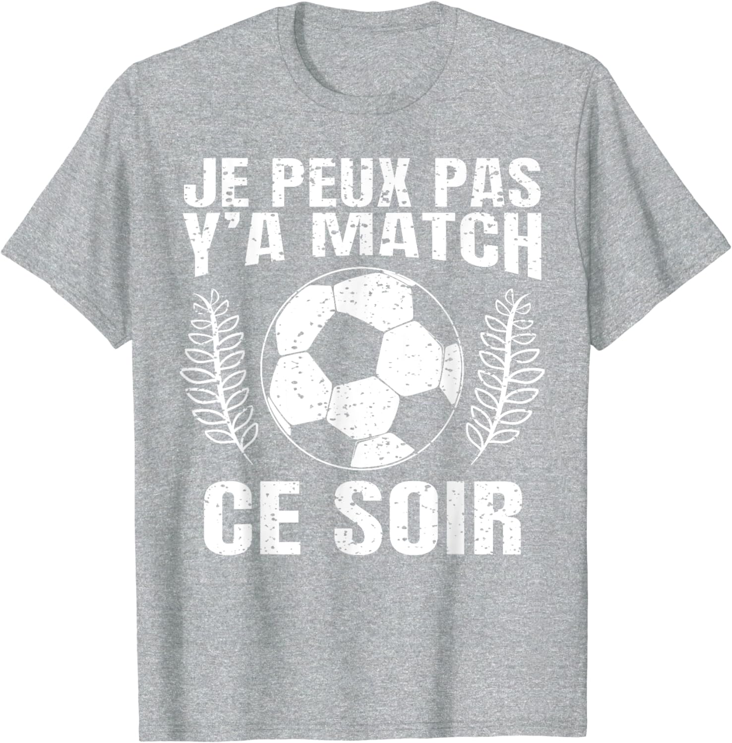 Je Peux Pas Y'A Match Ce Coir Ballon de Foot Joueur Football T-Shirt - fitnessterapy