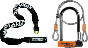 Kryptonite Antivol Vélo en U Evolution Mini-7 W/ Flex - avec Câble Flexible à Double Boucle, Cadenas de Niveau de Sécurité 7/10, Niveau de Protection Élevé, Dimensions 8,3x15,3 cm - fitnessterapy