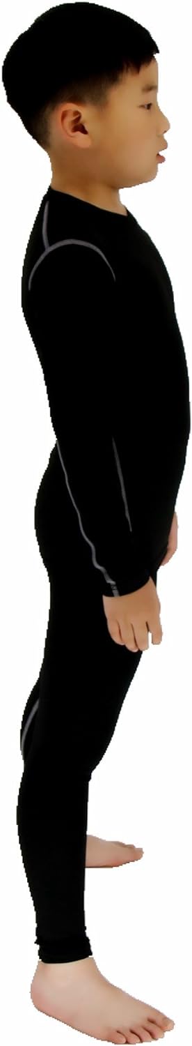 LANBAOSI Ensemble de sous-vêtement Thermique pour Garçon et Fille à Séchage Rapide Tee Shirt Manche Longue&Leggings Set - fitnessterapy