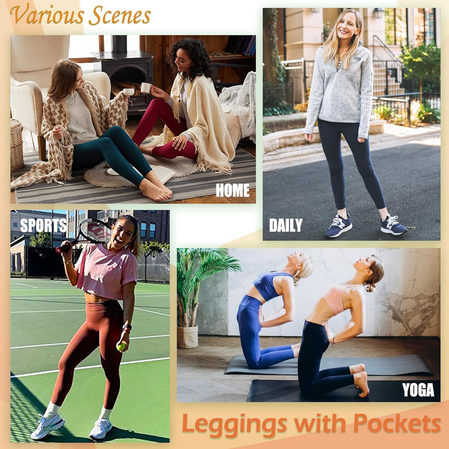 Leggings Femme Pantalon de Sport Jogging Taille Haute Femme Yoga Fitness Gym Opaque Doux Leggings - fitnessterapy