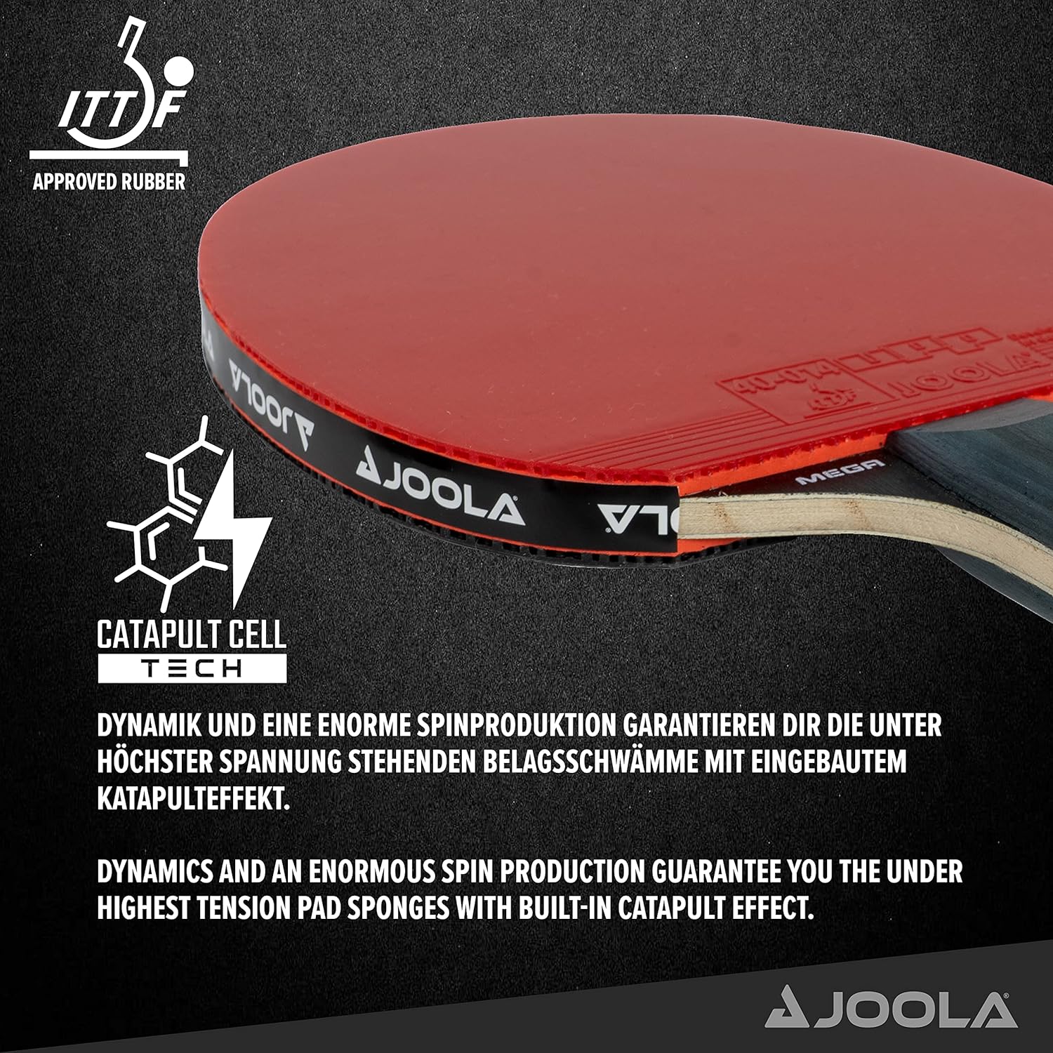 Les raquettes de tennis de table professionnelles JOOLA approuvées par l'ITTF INFINITY CARBON, MEGA CARBON et ROSSI CARBON pour les joueurs avancés et les compétitions - fitnessterapy