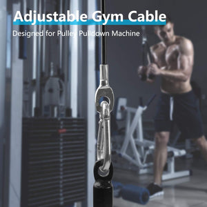 LFJ Câble de Gymnastique, Corde Fil d'acier de Remise en Forme DIY LAT Home Gym Poulie Câble Machine Musculation Cable - fitnessterapy