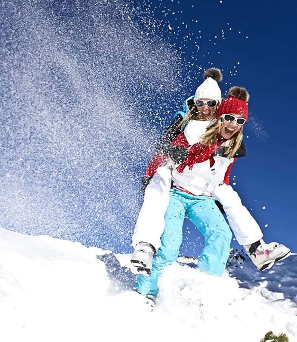 Lot de 4 paires de chaussettes de ski haute performance pour femme, long tuyau, thermiques, assorties - Taille UK 4-7 - fitnessterapy