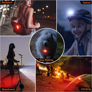 Lumiere Velo Ensemble, Eclairage Velo a LED Puissant Kit, Lampe Velo IPX5 Etanche Feux de Vélo Rechargeables par USB, Lumière Velo Route Avant et Arrière pour Hommes et Femmes Enfant 4/6 Modes - fitnessterapy