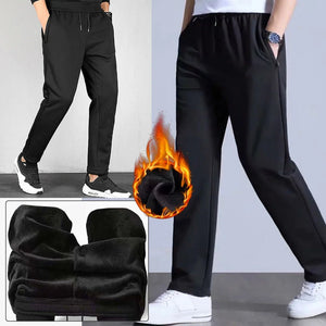 Men's Winter Warm Thermal Trousers Casual Athletic Fleece Lined Thick Pants Jogging Pants Men Sport Sweatpants Running Pants Hot - fitnessterapy