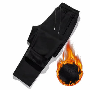 Men's Winter Warm Thermal Trousers Casual Athletic Fleece Lined Thick Pants Jogging Pants Men Sport Sweatpants Running Pants Hot - fitnessterapy