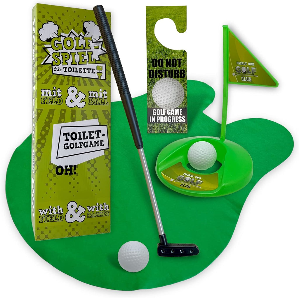 MIJOMA Set de golf WC 6 pièces avec club de golf Vert/blanc 62 cm - fitnessterapy