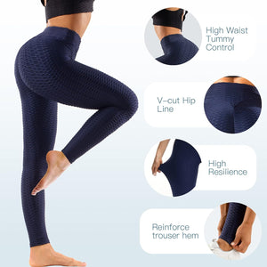 Oielai TIK Tok Leggings Femme, Sport Push Up Anti-Cellulite Slim Fit Butt Lift Leggings Pantalons de Yoga à Taille Haute pour Femme - fitnessterapy