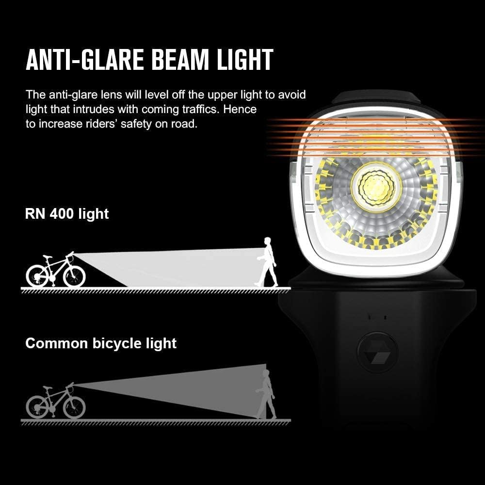 OLIGHT RN 400 Éclairage Vélo Étanche IPX 7 Lampe Avant Vélo Puissante 400 Lumens L'Autonomie 7 Heures Appuyez Pendant 5 Secondes pour La Déverrouiller Garantie 2 Ans Lampe Rechargeable Rapide - fitnessterapy