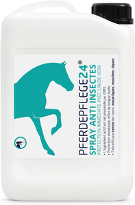 PFERDEPFLEGE24 Spray Anti Mouche et Anti Moustique repulsif pour Chevaux - Protection immédiate avec de l’Aloe Vera - 3 Tailles - Effet de Longue durée Contre taons & tiques - fitnessterapy