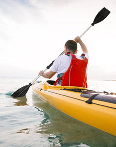QWORK® Pagaies Kayak Aluminium - Pagaie Double - Combiner Librement (125~206 cm) - pour Kayak, Canoë, Canotage - fitnessterapy