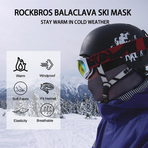 ROCKBROS Cagoule de Moto Hiver Hommes Femmes pour Sports en Plein Air Tour de Cou Vélo Moto Snowboard Ski Cyclisme Cache Cou Réfléchissante Coupe-Vent Anti-poussière Respirant - fitnessterapy
