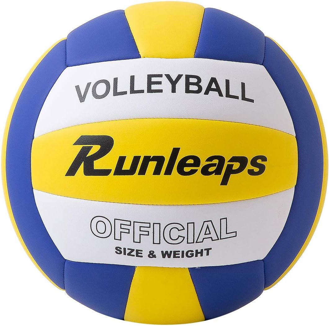 Runleaps Volleyball, beach volley ball doux au toucher volley ball entraînement pour la plage, l'extérieur et l'intérieur Taille 5 - fitnessterapy