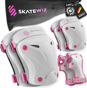 SKATEWIZ Sets de Protection Roller Enfant & Adulte - Protect-1 Protection Skateboard - Protection Skate Adulte Enfants et Adultes - Overboard Protection Velo, BMX - fitnessterapy
