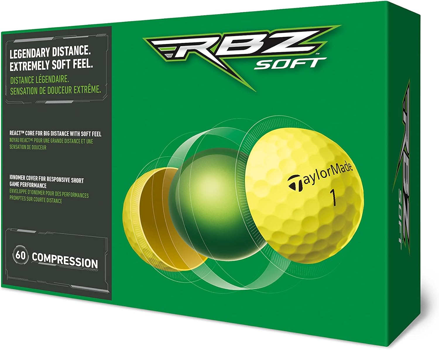 TaylorMade Rbz Soft Douzaine de balles de Golf (2019) Mixte - fitnessterapy