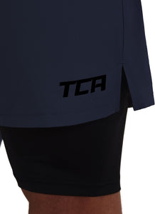 TCA Ultra Short Running Homme - Short de Sport 2 en 1 avec Poche Arrière Zippée et Cuissard Compression Intégré - fitnessterapy